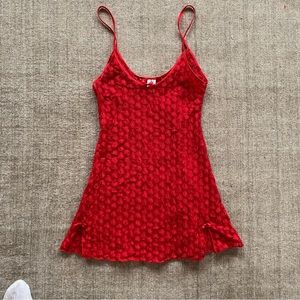 Vintage Lovers Lane Red hearts and bows nightie